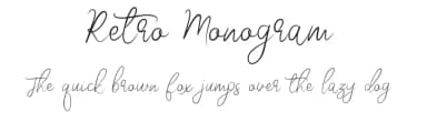 Retro Monogram by Lambemu Yoyo — Script Handwritten Font — thumbnail 1