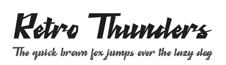 Retro Thunders by Lettersiro Studio — Script Handwritten Font
