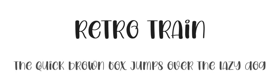 Retro Train by creatype designer — Script Handwritten Font — preview 1