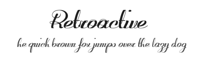 Retroactive by Fontscafe.com — Script Handwritten Font