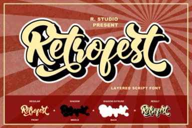 Retrofest Font by R. Studio — Script Handwritten Font — thumbnail 1