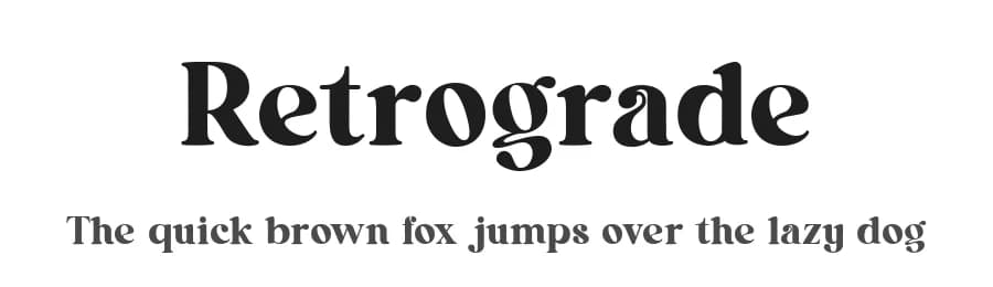 Retrograde by UI Creative — Serif Font
