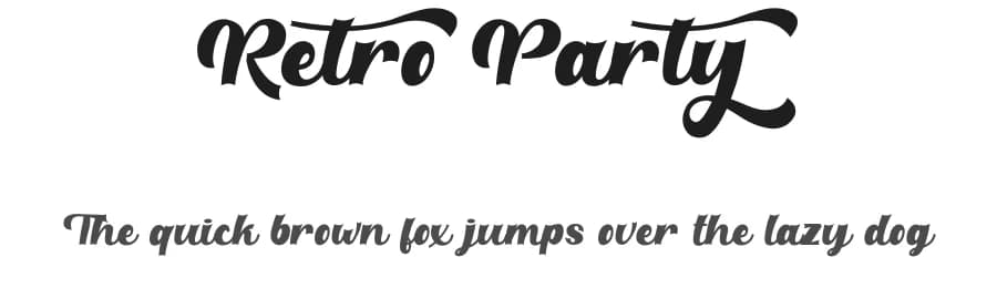 Retroparty by PutraCetol Studio — Script Handwritten Font
