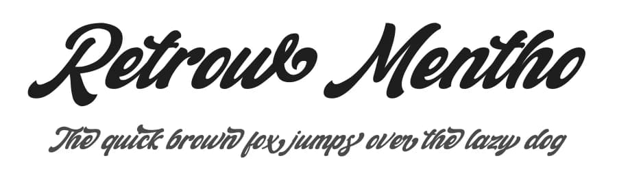 Retrow Mentho by Kong Font — Script Handwritten Font