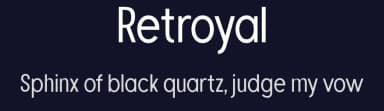 Retroyal by Mega Type — Sans Serif Font — thumbnail 2