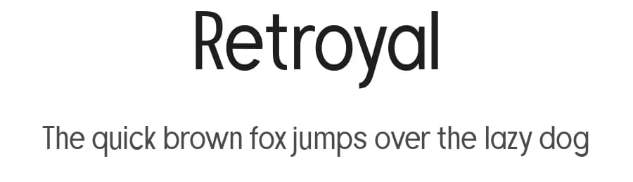 Retroyal by Mega Type — Sans Serif Font