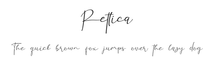 Rettica by Tiny Hand Letter — Script Handwritten Font