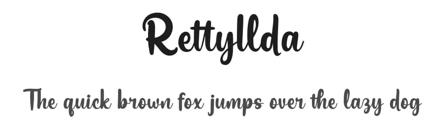 Rettyllda by twinletter — Script Handwritten Font