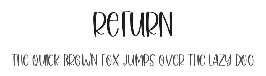 Return by Inermedia Studio — Script Handwritten Font