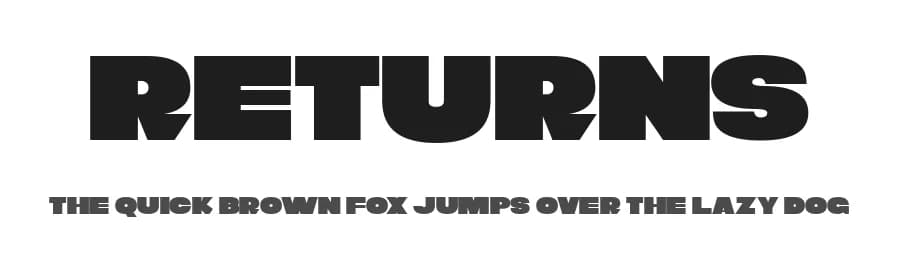 Returns by Fikryal studio — Sans Serif Font
