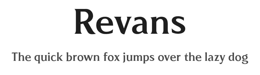 Revans by Arterfak Project — Serif Font
