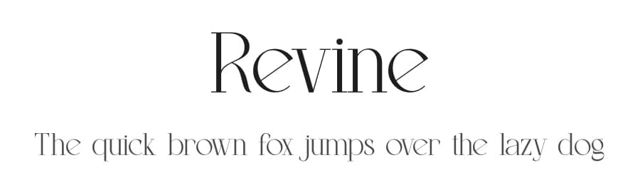 Revine by Slide Shoot Type — Serif Font