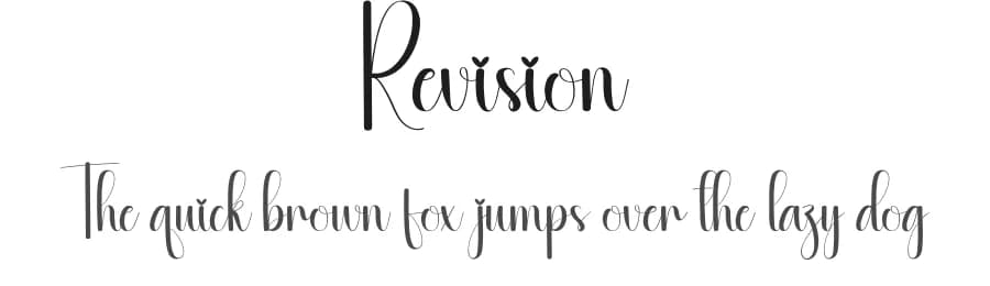 Revision by Scratchones — Script Handwritten Font