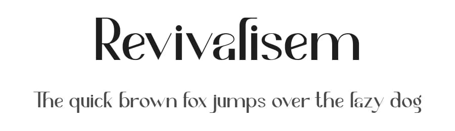 Revivalisem by Irfan Hidayat — Sans Serif Font — preview 1