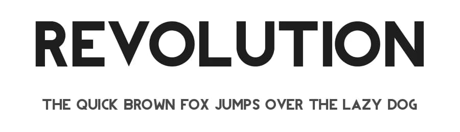 Revolution by Saji Johnny Kundukulam — Sans Serif Font — preview 1