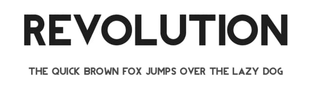 Revolution by Saji Johnny Kundukulam — Sans Serif Font