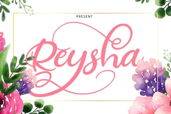 Reysha Font by Vunira — Script Handwritten Font
