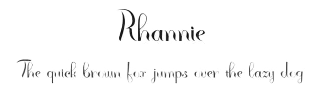 Rhannie by Enway — Script Handwritten Font