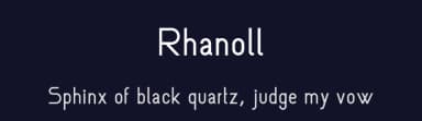 Rhanoll by Rémi Lagast — Sans Serif Font — thumbnail 2