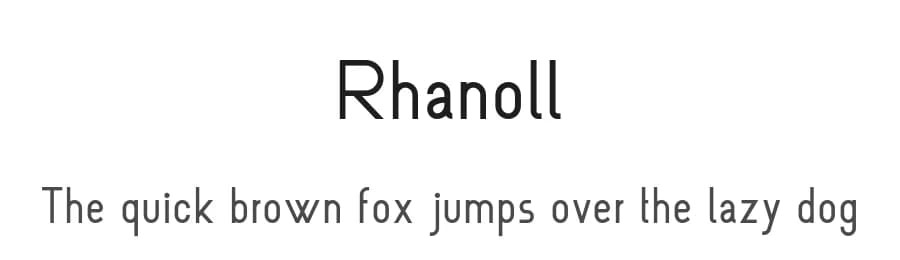 Rhanoll by Rémi Lagast — Sans Serif Font — preview 1