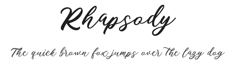 Rhapsody by Fanastudio — Script Handwritten Font