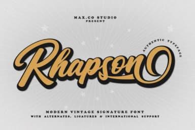 Rhapson Script Font by Max.co Studio — Script Handwritten Font — thumbnail 1