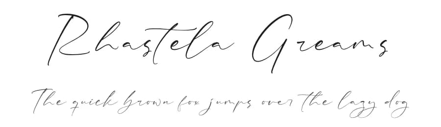 Rhastela Greams by Storytype Studio — Script Handwritten Font