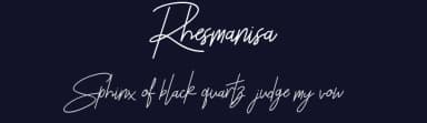 Rhesmanisa by Dharmas Foundry — Script Handwritten Font — thumbnail 2