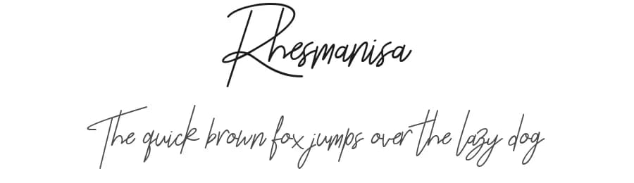 Rhesmanisa by Dharmas Foundry — Script Handwritten Font