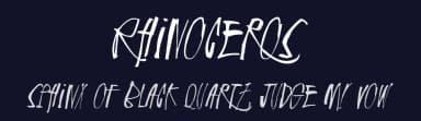 Rhinoceros by Juha Korhonen — Script Handwritten Font — thumbnail 2