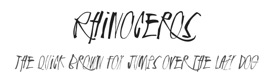 Rhinoceros by Juha Korhonen — Script Handwritten Font