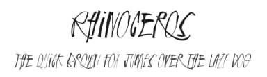 Rhinoceros by Juha Korhonen — Script Handwritten Font — thumbnail 1