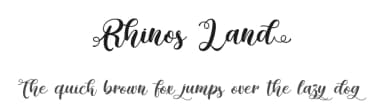 Rhinos Land by Typhoon Type - Suthi Srisopha — Script Handwritten Font — thumbnail 1