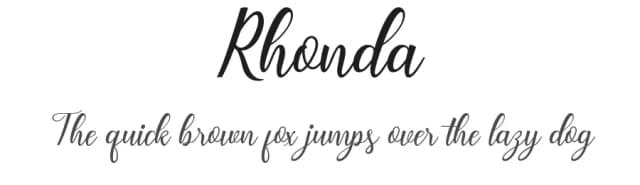 Rhonda by BBA Key — Script Handwritten Font