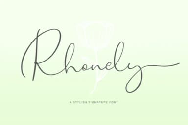 Rhonely Font by Pasha Larin — Script Handwritten Font — thumbnail 1