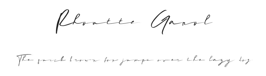Rhoutte Ganol by madeDeduk — Script Handwritten Font