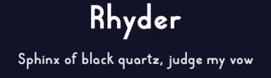 Rhyder by Adrian Candela — Sans Serif Font — thumbnail 2