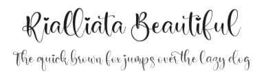 Rialliata Beautiful by Integritype Studio — Script Handwritten Font — thumbnail 1