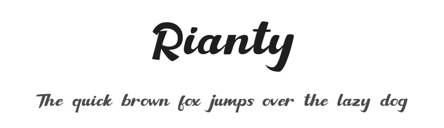 Rianty by Rissyletter Studio — Script Handwritten Font — preview 1