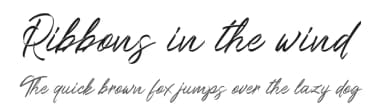 Ribbons in the wind by Billy Argel Fonts ® — Script Handwritten Font — thumbnail 1