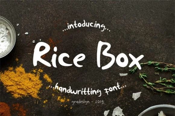 Rice Box Font by geadesign — Script Handwritten Font