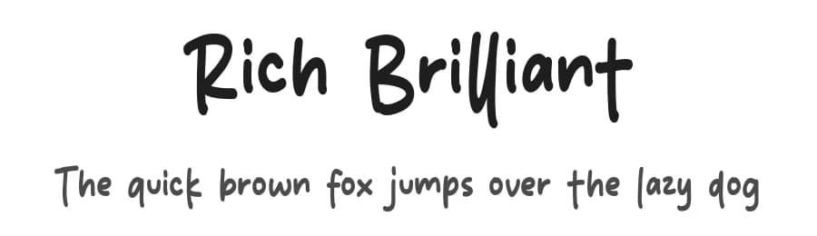 Rich Brilliant by MJType — Script Handwritten Font