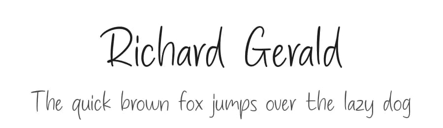 Richard Gerald by MJType — Script Handwritten Font