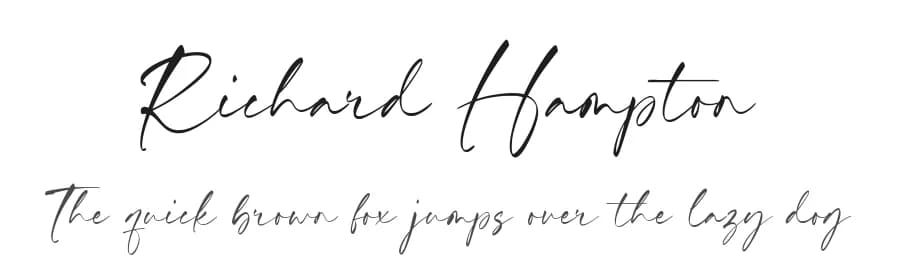 Richard Hampton by Timur Type — Script Handwritten Font