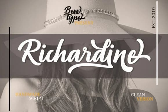 Richardine Script Font by Bexx Type — Script Handwritten Font