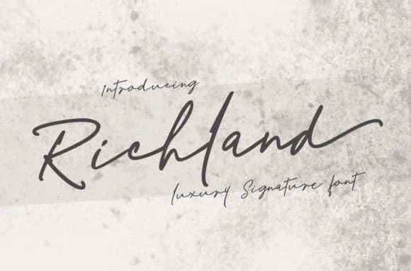 Richland Font by Mrletters — Script Handwritten Font