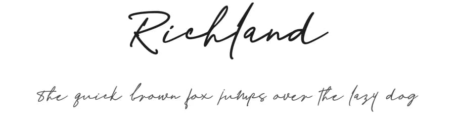 Richland by Mr Letters — Script Handwritten Font