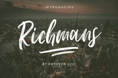 Richmans Font by Emtheen Std. — Script Handwritten Font — thumbnail 1