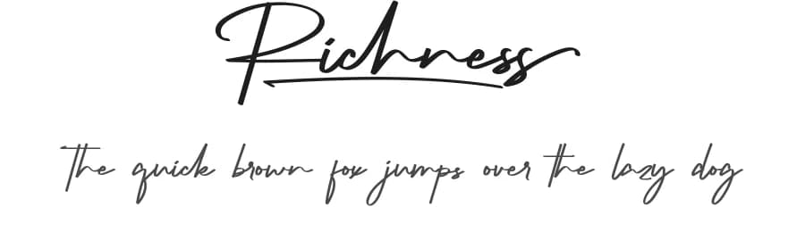 Richness by Calligraphy Fonts — Script Handwritten Font