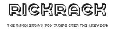 Rickrack by Vladimir Nikolic — Sans Serif Font — thumbnail 1